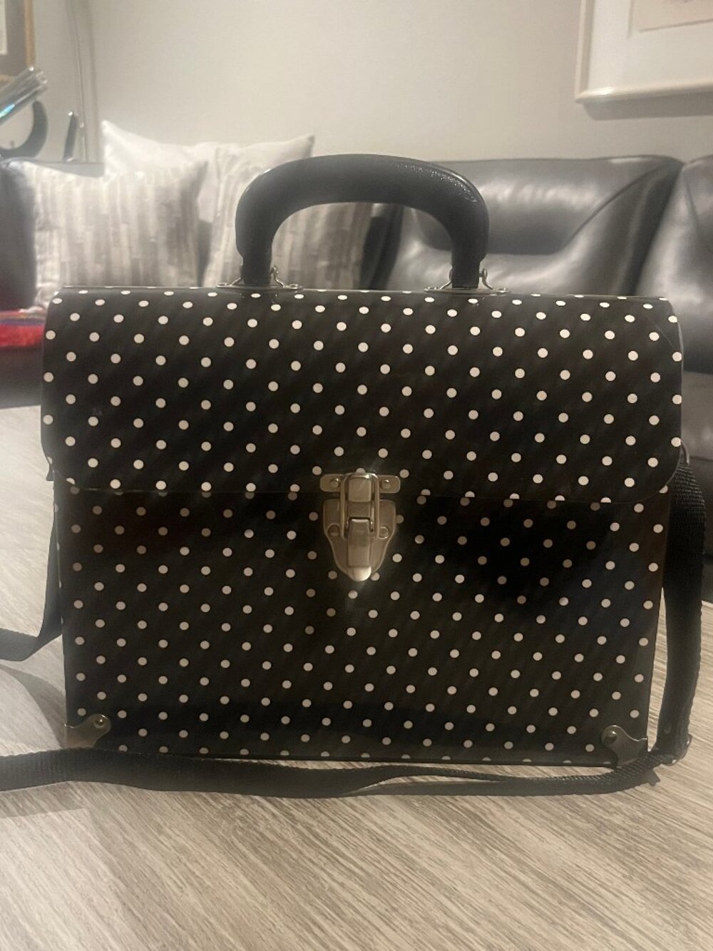 Rare Vintage 80s POCKETRUNK THE ORIGINAL Polka Dot Briefcase